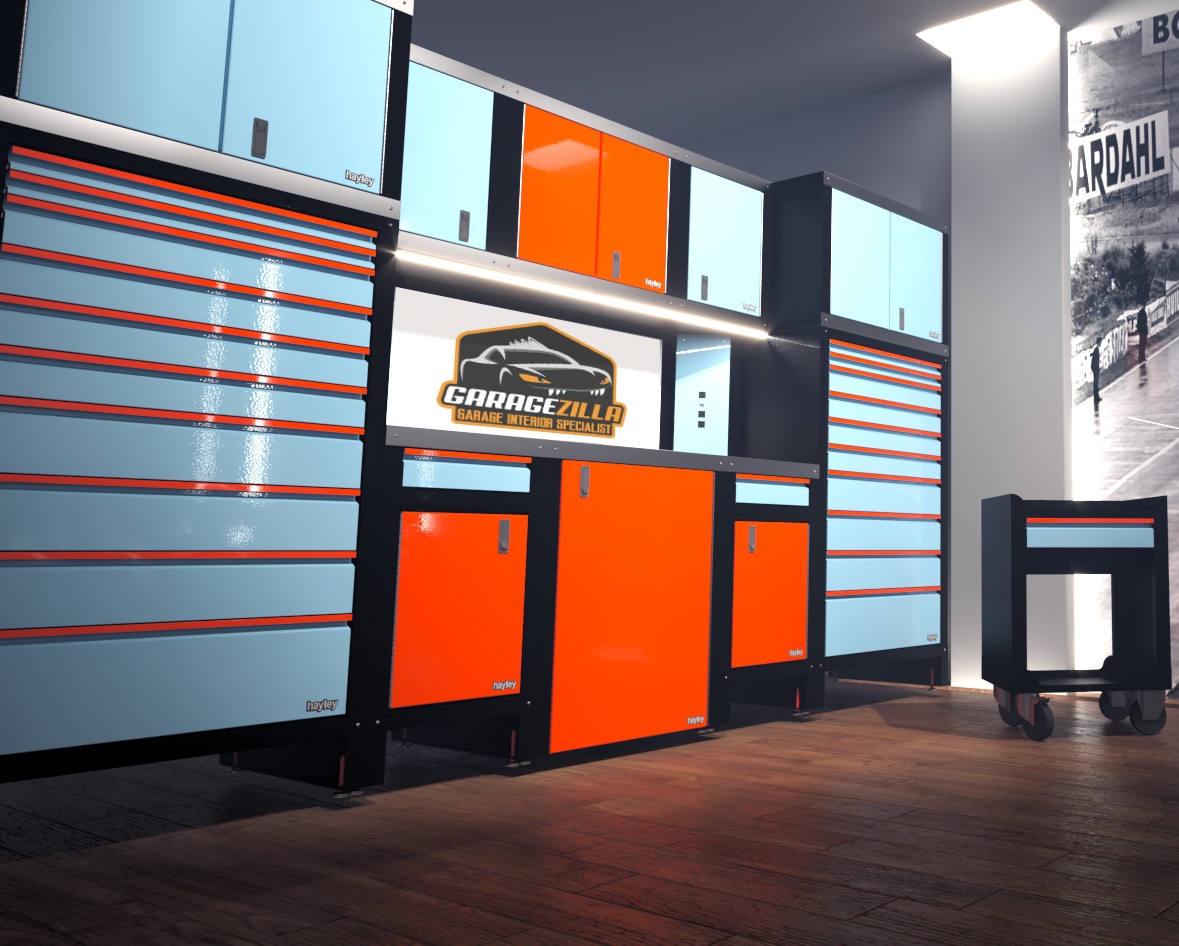 HC Cabinets Orange & White