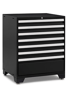 black steel 7-drawer cabinet