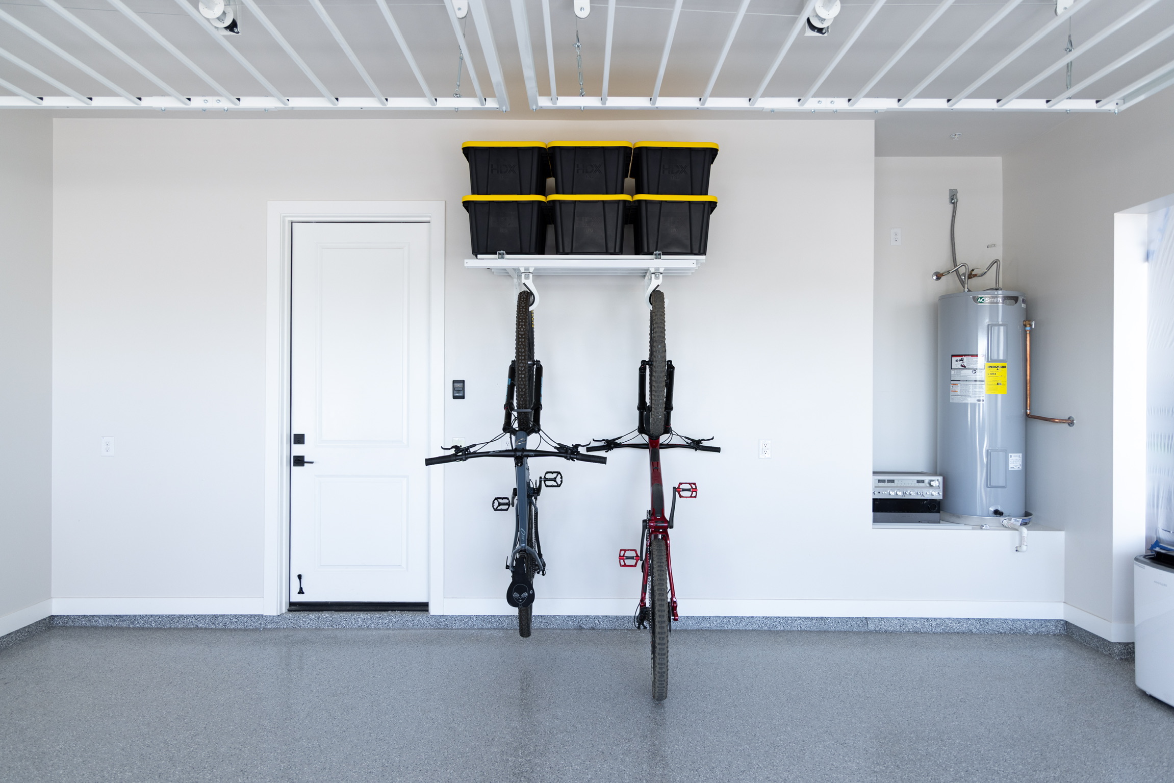 Wall storage planned for garage layout