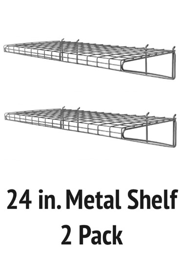 24 inch metal shelf 2-pack