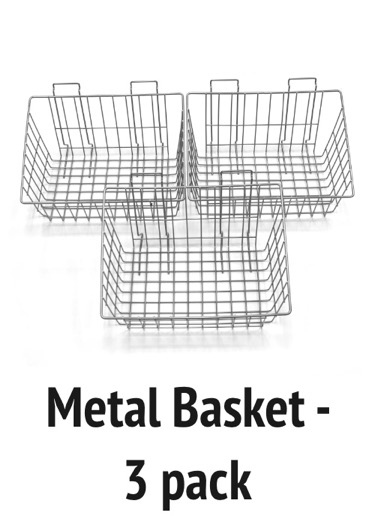 3-pack metal baskets